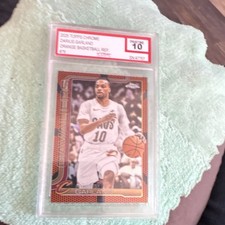 Topps 2025 Chrome Darius Garland #76 Orange Refractor Iconic 10