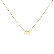 Number 48 Necklace for Women Charm Pendant Necklaces Dainty Birth Month Stainles