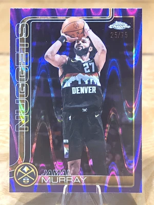2025-26 Topps Chrome Update Jamal Murray Raywave Refractor /75 Denver Nuggets - Image 1 of 2