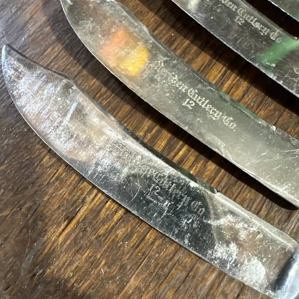 Set of 6 Meriden Cutlery Company Antique 1800s Fruit Knife - Image 3 of 4