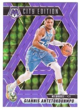 2024-25 Mosaic City Edition Giannis Antetokounmpo Fluorescent Purple Prizm /249