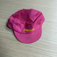 Weebok Reebok Nylon Hat Cap Toddler Children Neon Pink Kids Logo Vintage 80s 90s