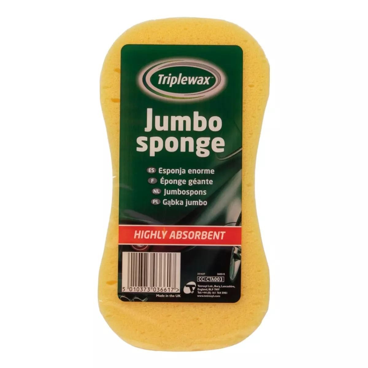 Triplewax Super Jumbo Sponge Car Van Caravan Washing Polishing Cleaning x12