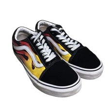Vans Off The Wall Old Skool Flame Skateboard Shoes US Men’s 7 Women's 8.5