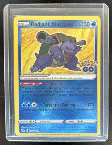2022 Pokemon SWSH Pokemon GO Radiant Blastoise #018/078