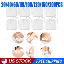 40 TENS Electrode Pads EMS Replacement Unit 7000 3000 2x2 Muscle Stimulator BULK