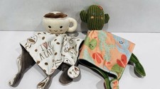 Mary Meyer Baby Security Blanket Lovey Toy Set Blankey Cactus  Latte BIN 44