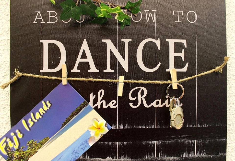 Memoboard Shabby 68 cm 15812 Schwarz Vintage Pinnwand Stoff Küche Notiztafel - Bild 3 von 4