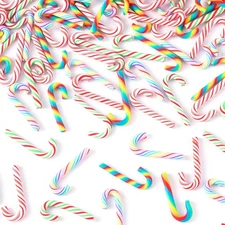 OIIKI 20 PCS Mini Christmas Candy Decorations, 3 cm Fake colorful 