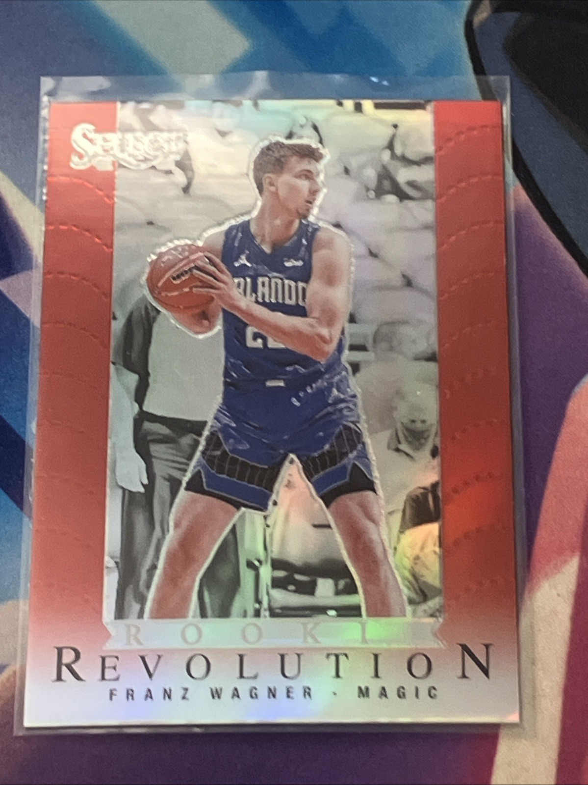 2021-22 Select Red Prizm Franz Wagner Rookie Revolution Holo #2 - Orlando Magic