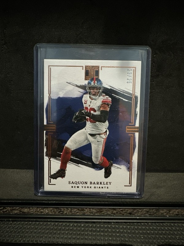 2023 Panini Impeccable Saquon Barkley /25 Bronze Parallel Giants