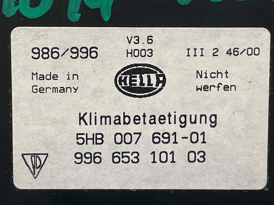 Porsche 911 2001 calefacción aire acondicionado interruptor de control de temperatura OEM 99665310103 Foto 2 de 4