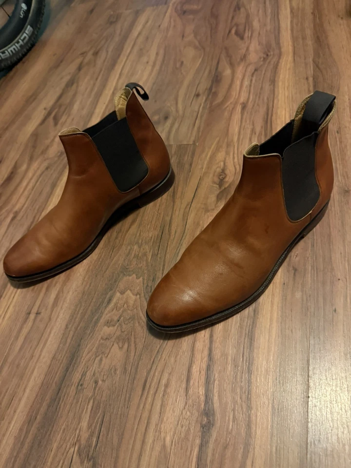 IMPRESIONANTES Crockett & Jones X Shipton Heneage Bingham Chelsea Botas Distribuidor Reino Unido 10.5 Foto 3 de 4