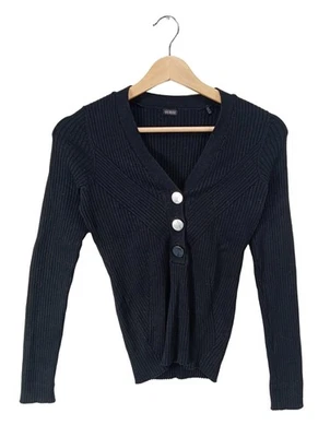 GUESS Pull col en V Dames Pull T EU 38 noir style simple - Photo 1/4