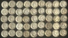 Set of 45 Circulated Roosevelt 90% Silver Dimes (5 Dimes Each Year 1946 - 1954)