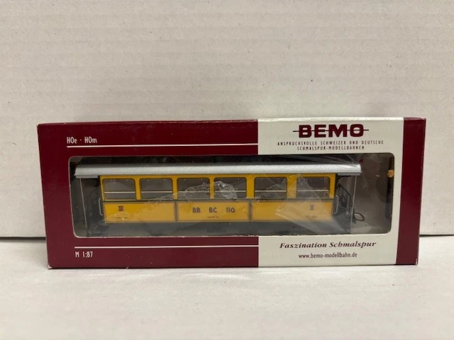 BEMO H0m BC 110 Personenwagen 2.Kl. II Mescolcines Bernina-2a 3233 160