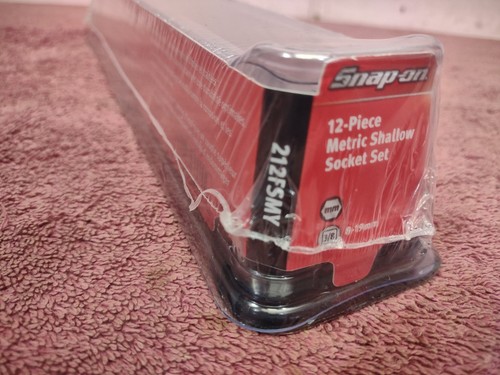 New!! Snap-on 3/8" drive 8 thru 19 mm 6-point Shallow Socket Set 212FSMY Sealed - Bild 3 von 3
