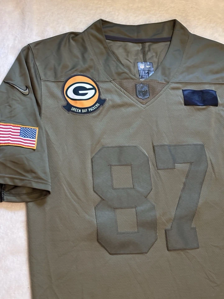 Camiseta deportiva para hombre Jordy Nelson Green Bay Packers NFL Nike Salute To Service mediana de colección Foto 2 de 4