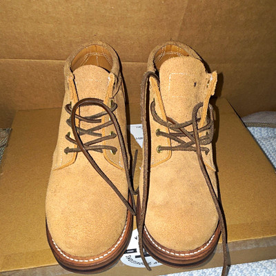 Rolling Dub Trio Coupen Boots US 8.5 natural roughout leather