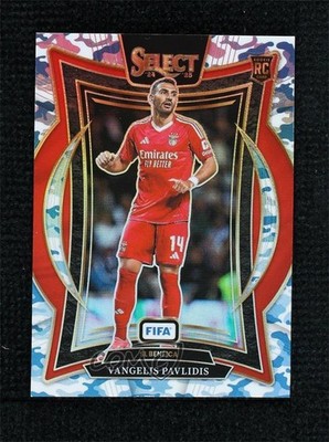 2024 Panini Select FIFA Terrace Winter Camo Prizm 21/30 Vangelis Pavlidis 16wc