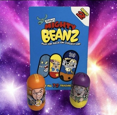 Mighty Beanz special edition Moose Flagman & Burnout Bean Collectible Nostalgia