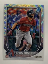 2025 Bowman Chrome Corbin Carroll Wave /100 Arizona Diamondbacks Card #85  I6607