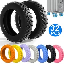8Pcs Luggage Wheel Cover Silicone Reduce Noise Suitcase Caster Wheel Protector