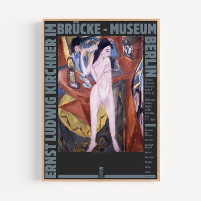 Ernst Ludwig Kirchner German Exhibition Poster Print Wall Art | Framed or Unfram