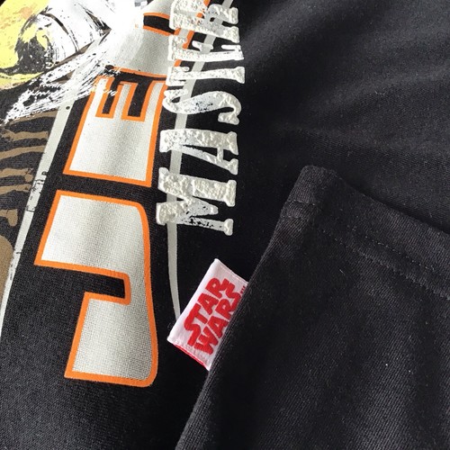 BNWT age 6-7 Star Wars Tshirt boy Jedi master long sleeve TU black grey summer. - Picture 7 of 7