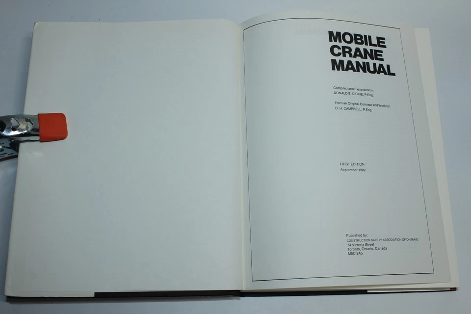 Mobile Crane Manual by D.E. Dickie & Construction Safety Assoc. of Ontario (1982 - Image 3 of 4