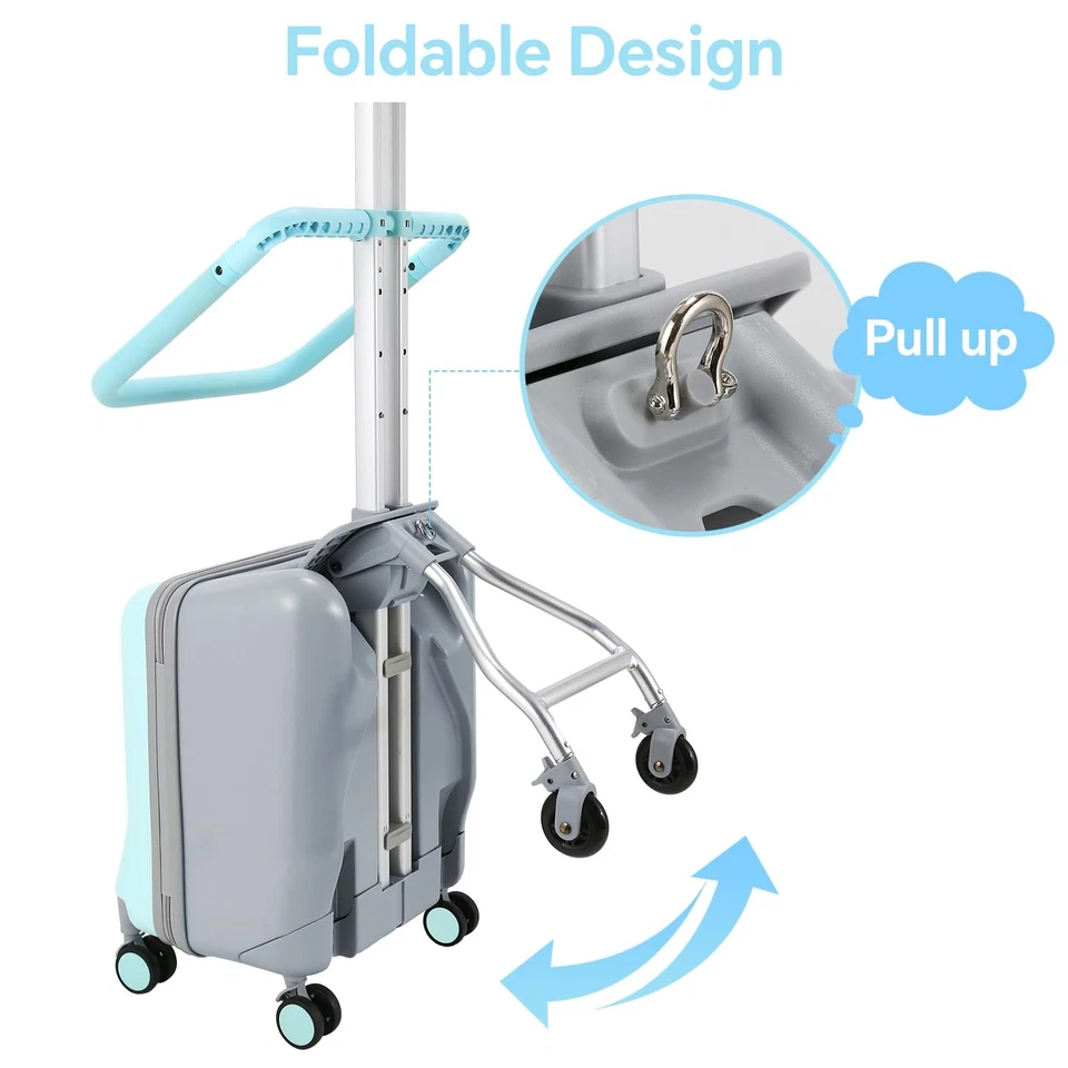 Детский чемодан 2 в 1, съемная коляска на колесиках с... - Изображение 4 из 4