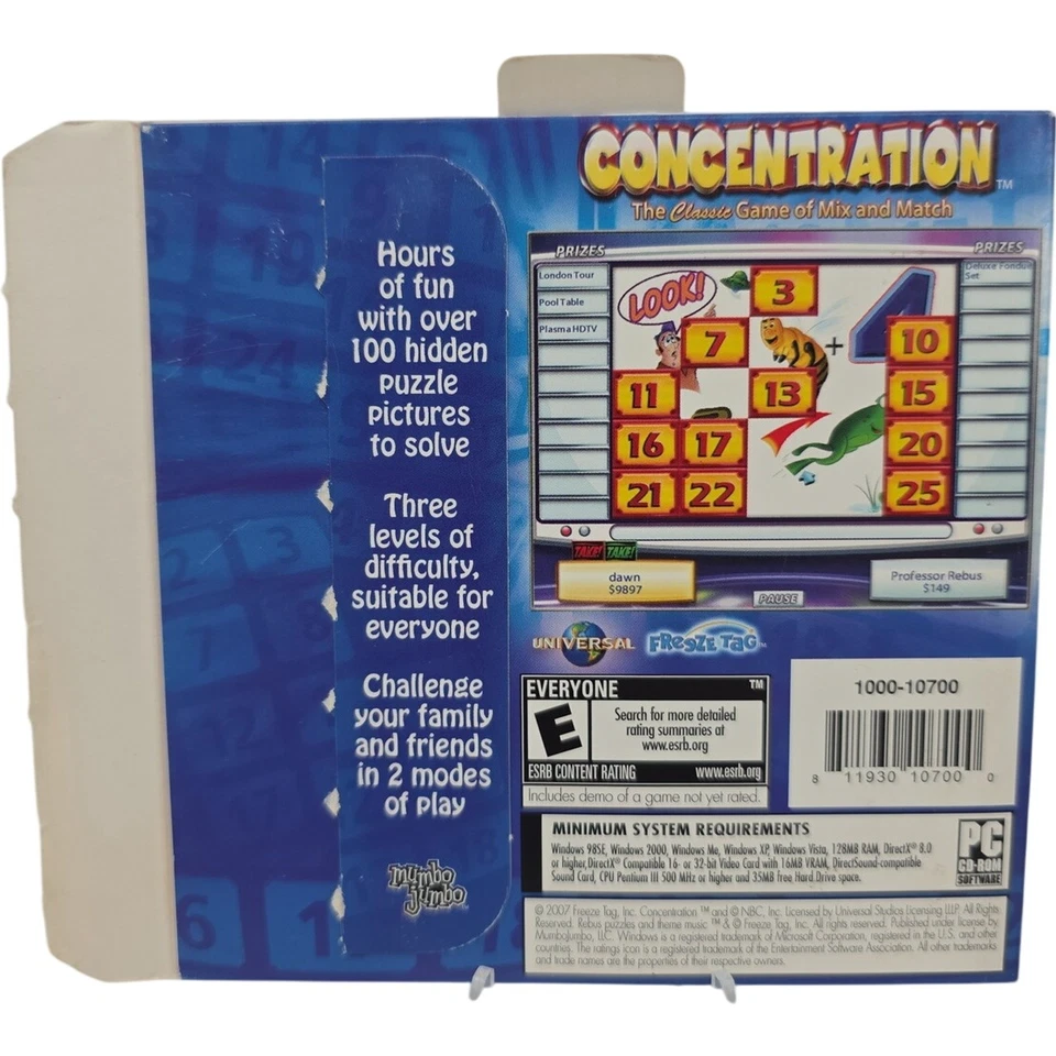 Video Game PC Concentration The Classic Game Of Mix And Match 2007 Mumbo Jumbo - Image 3 of 4