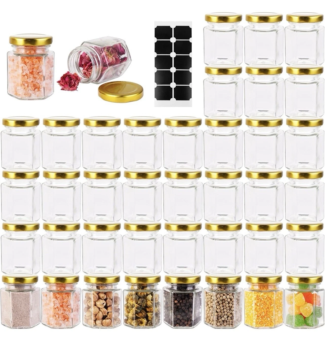 40 Pack Small Glass Honey Jars with Lids for Wedding Favor Baby Showers 3 Oz
Opens in a new window o