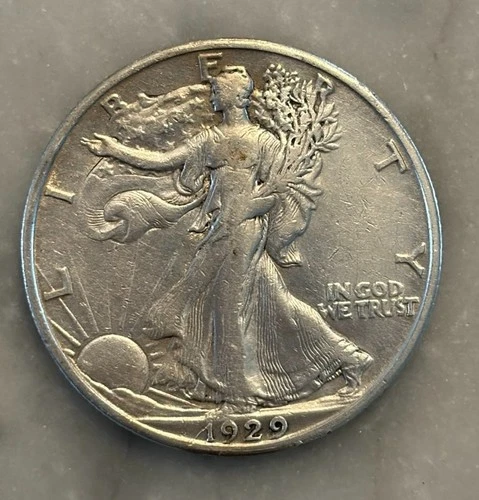 1929-D Walking Liberty Half Dollar - VF - Very Fine - 90% Silver