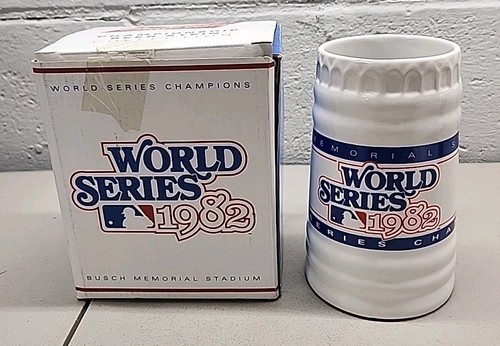 1982 St Louis Cardinals World Series Bierstein Krug Keramik Werbegeschenk