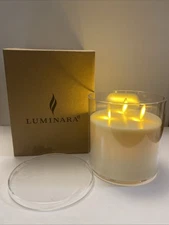 Luminara Tri-Wick Flameless Candle Rechargeable White 3 Wick