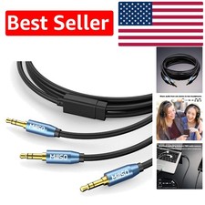 High-Fidelity Sapphire Blue Audio Splitter - Connect Two Headphones At Once