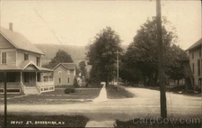 Berkshire, NY New York Depot Street Original Vintage Real Photo Postcard RPPC