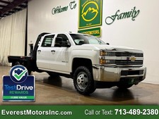 2017 Chevrolet Silverado 3500hd Wt 4x2 Crewcab 9ft Flatbed 6.0l V8 Gas