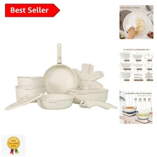 Versatile 13-Piece Kitchen Cookware Set with Detachable Handles for Easy Storage