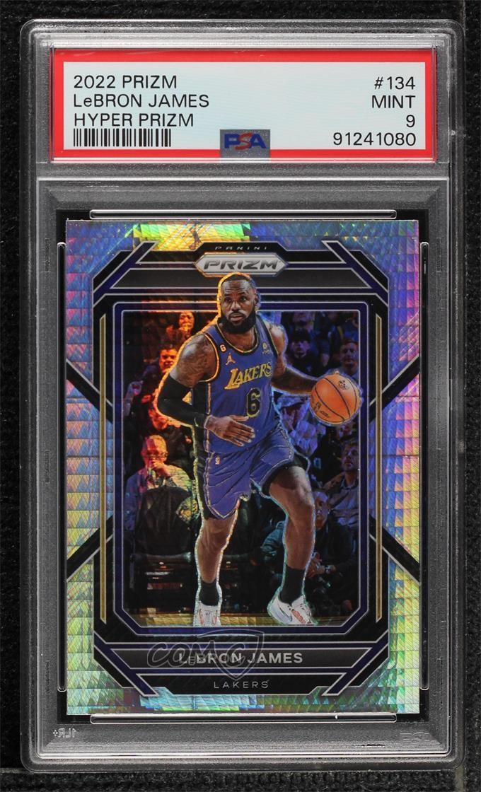 2022-23 Panini Prizm Hyper Prizm LeBron James #134 PSA 9 MINT 14t3