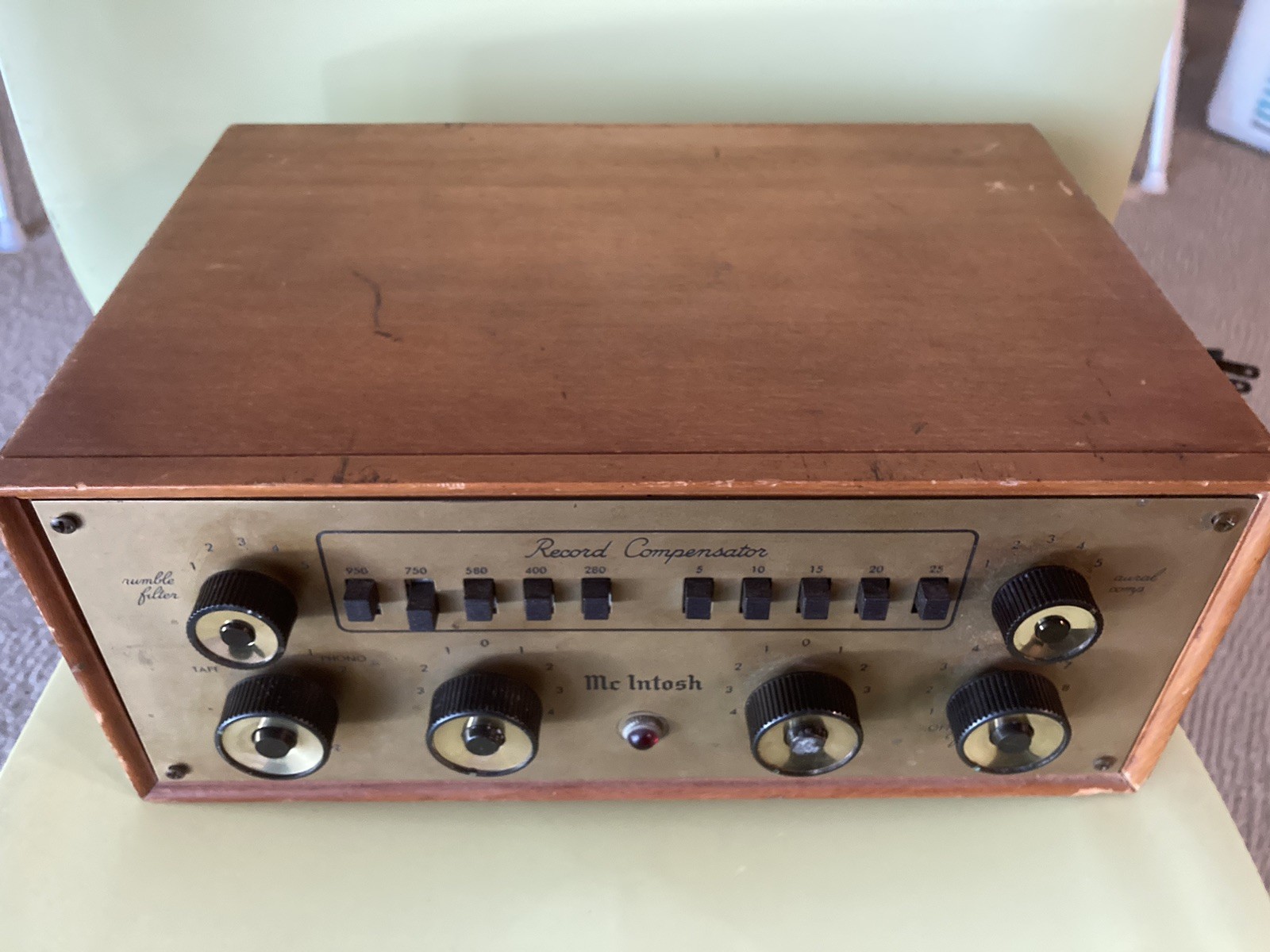 McIntosh Lab C8 Mono Preamp In Blonde Cabinet ￼ Vintage - Orig, Not Tested