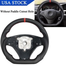 Full Leather Flat Steering Wheel Manual For 05 Bmw 328i E90 335i 320i M3 E92 93 Full Leather Flat Steering Wheel Manual For 05 Bmw 328i E90 335i 320i M3 E92 93