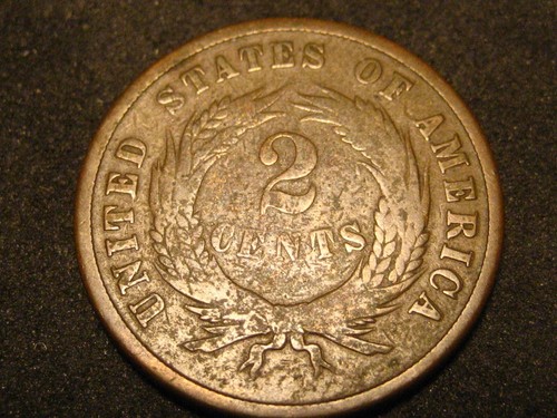 1871 Two Cent Piece VG BETTER DATE - Picture 3 of 4