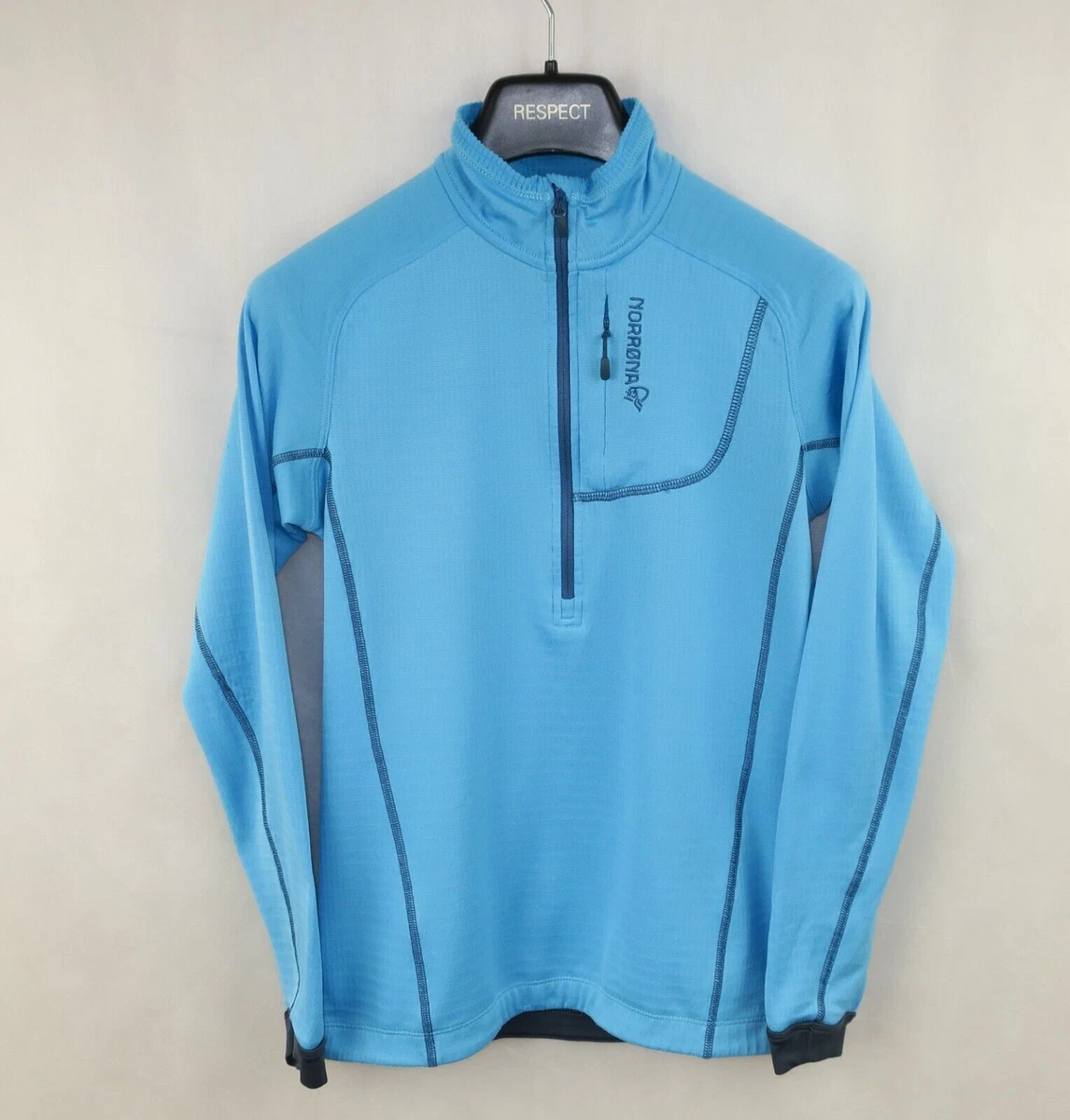 NORRONA WOMENS POLARTEC STRETCH JUMPER BITIHORN POWERDRY SHIRT (W) size S BLUE