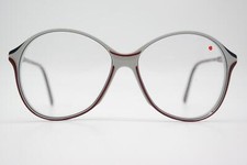 Vintage Glasses Optina 4 Gray Burgundy Blue Oval Frame Eyeglasses