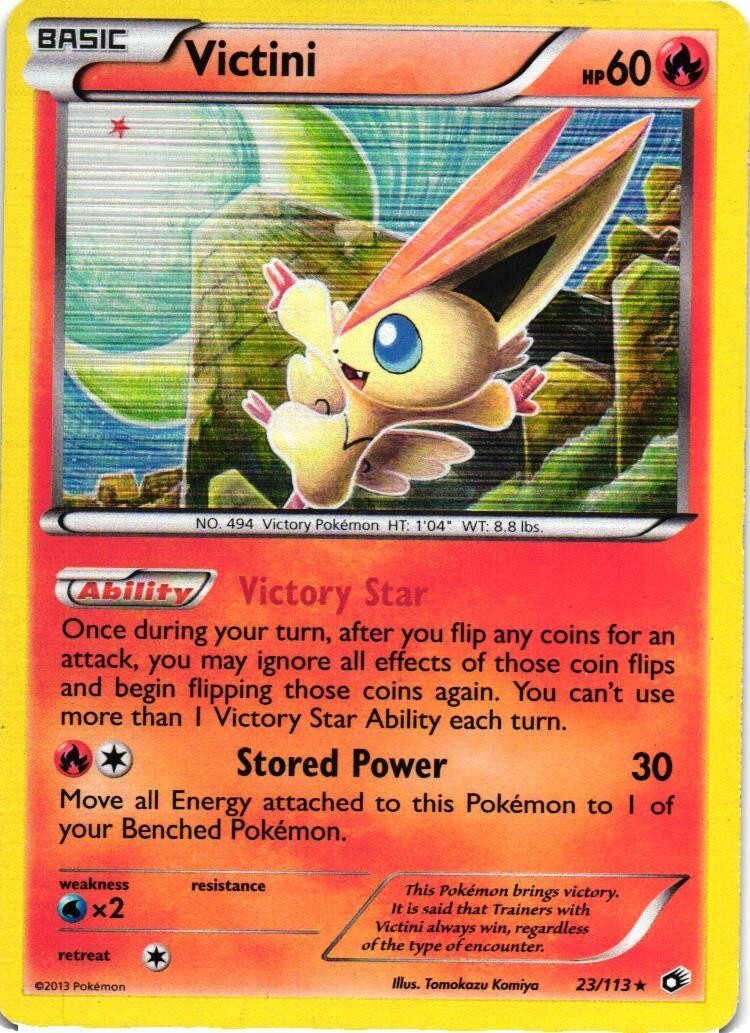 N ヴィクトリア 2013 Pokémon Card VICTINI Holo Rare Legendary Treasures 23