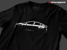 Tesla Model Y Shirts Hoodies Motors Silhouette Logo 3 S X EV Electric Elon Musk
