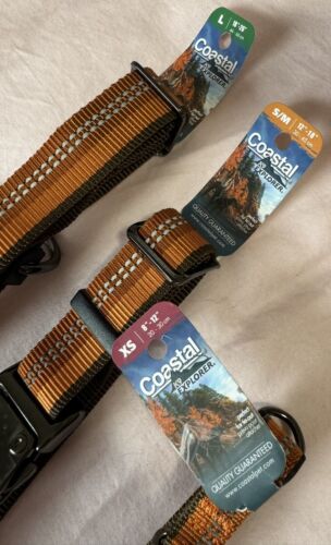 L 1" x 18"-26" Coastal Pet K9 Explorer Reflective Adjustable Dog Collar ORANGE - Picture 2 of 5