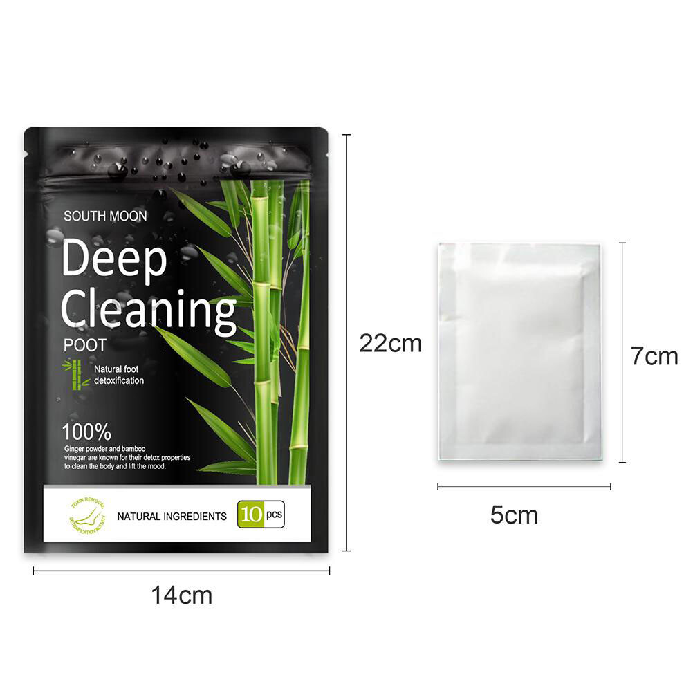 10 Pcs/Bag Foot Detoxification Pad Bamboo Charcoal Foot Care Detox Foot